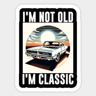 Funny Fathers Day Gift for Dad I'm Not Old I'm Classic Fathers Day Sticker